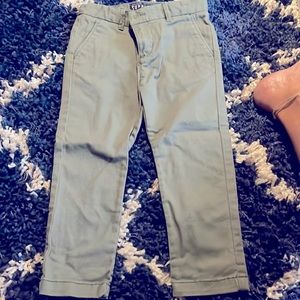 H&M size 2-3 adjustable waist skinny green chinos